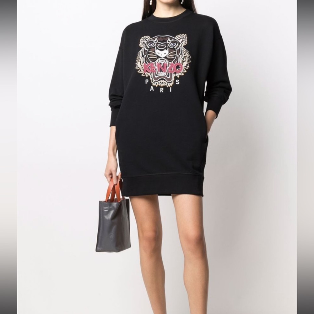 KENZO Tiger-print jumper dress